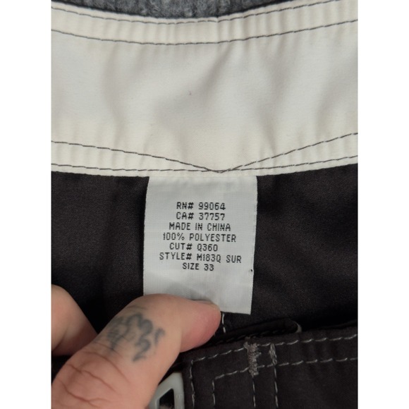 Billabong Graphic Rare Halloween Boardshorts Goth Bat Sz 33 Black Surf Swim Y2K - Picture 5 of 16